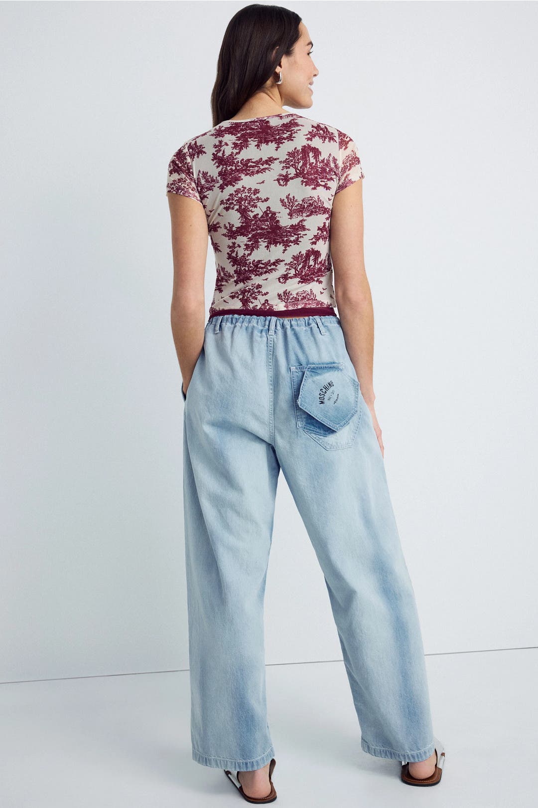 Drawstring Denim Trouser by Moschino Jeans | Rent the Runway