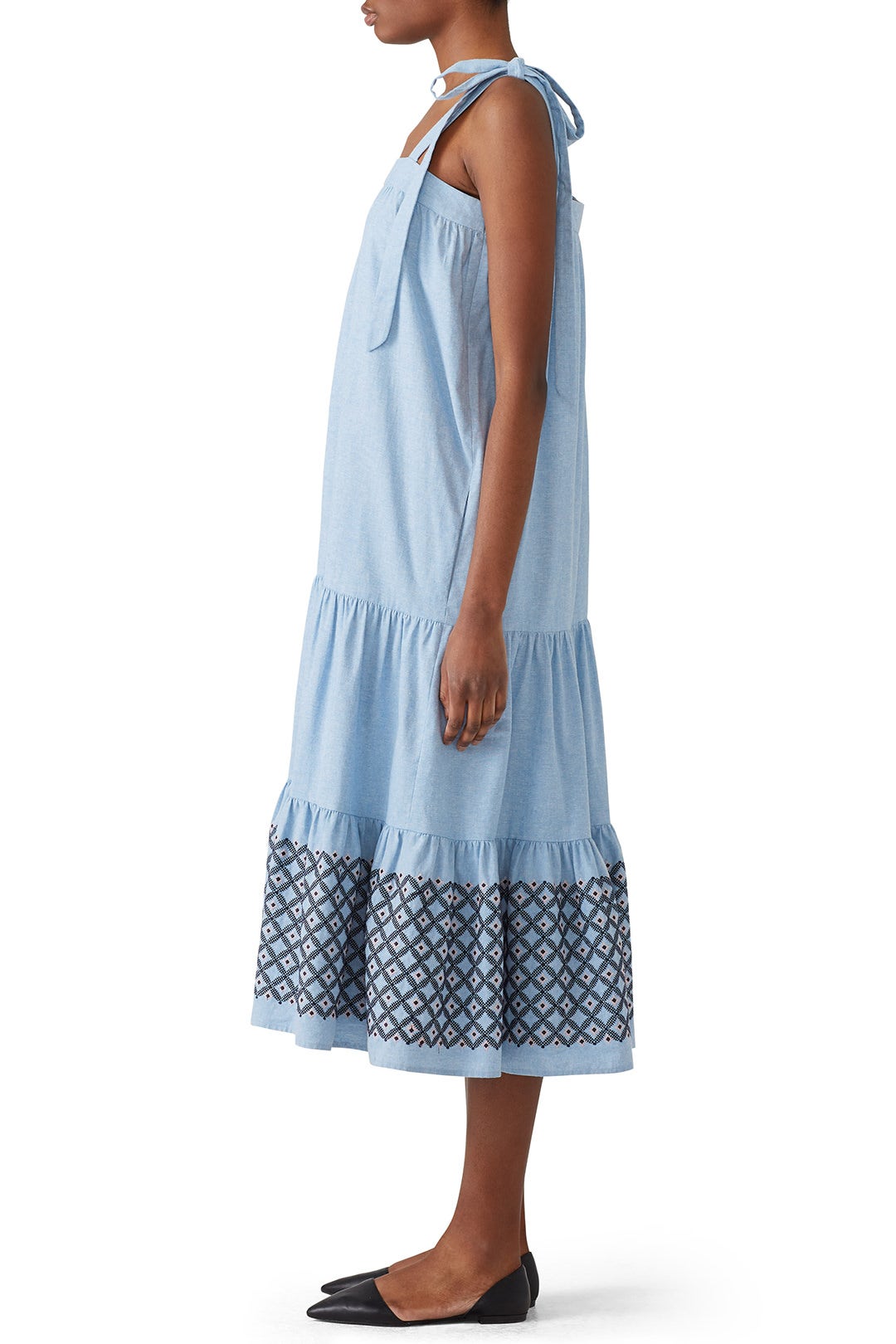 Blue Lucy Midi Dress by Rebecca Minkoff 1