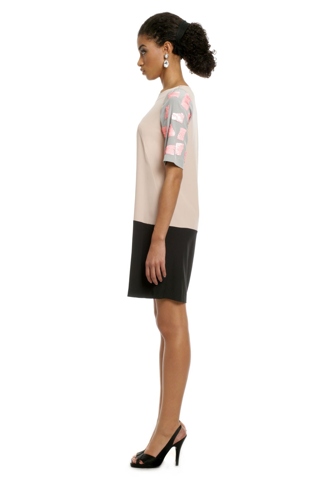 Mosaic Nude Colorblock Shift by Tibi 1