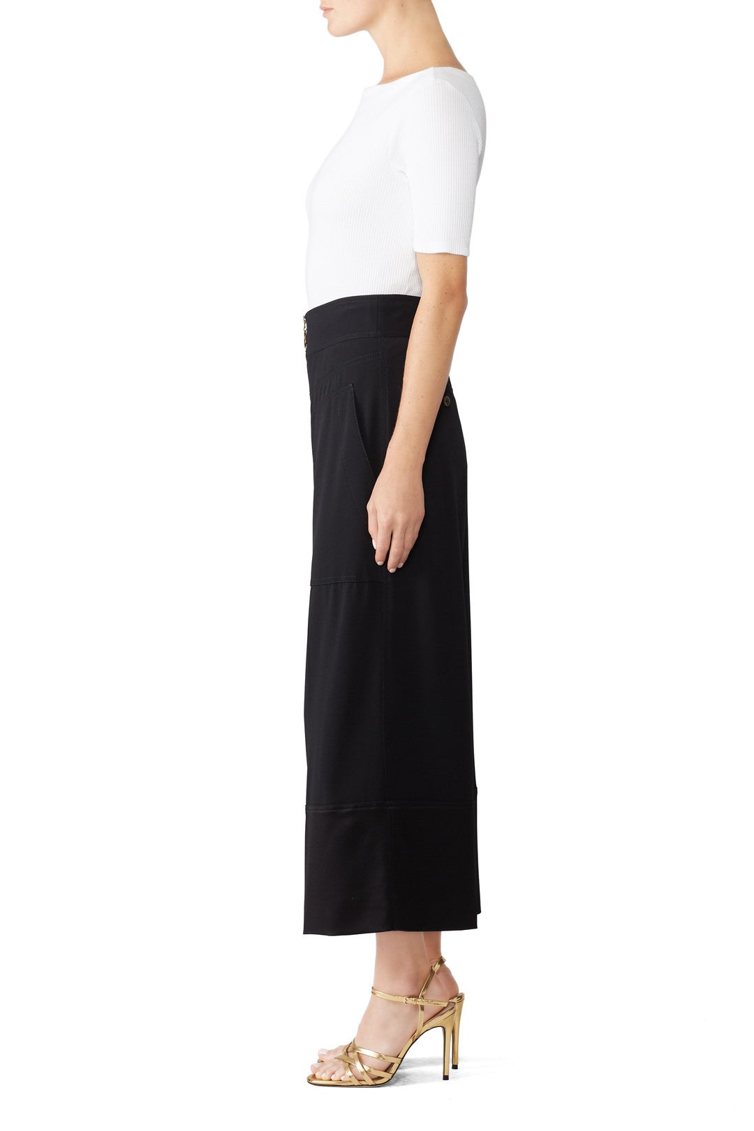 Front Zip Wide Leg Pants by Derek Lam 10 Crosby 2