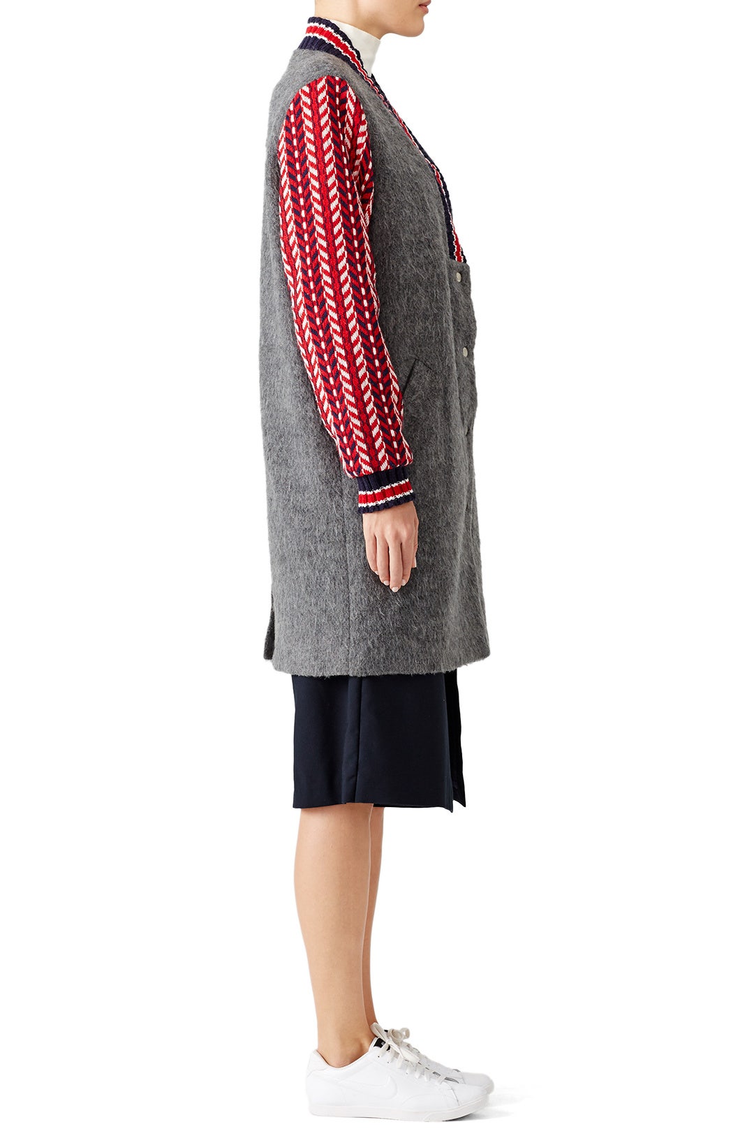 Grey Wool Varsity Coat by English Factory 1