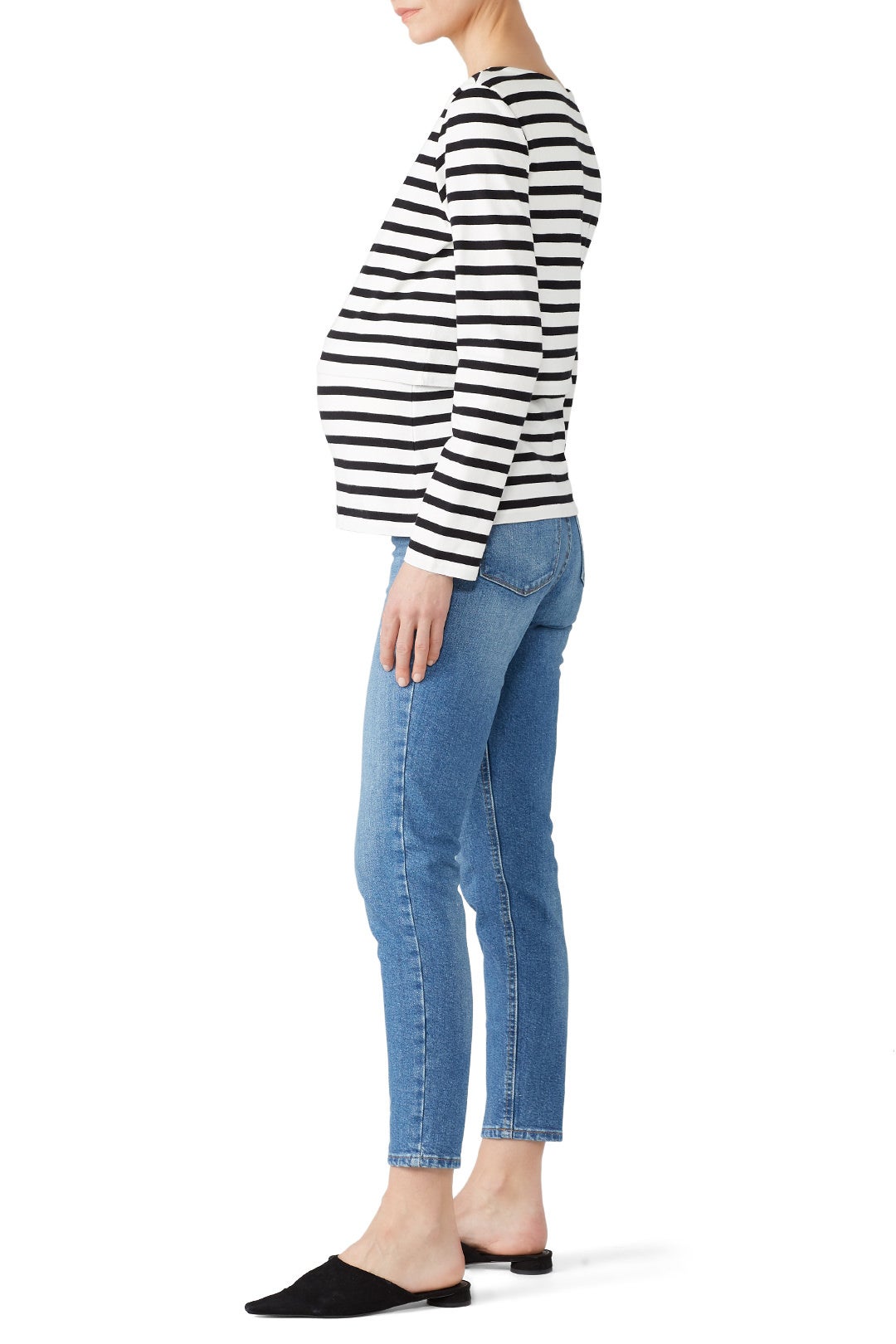 Striped Nursing Maternity Top by Isabella Oliver 2