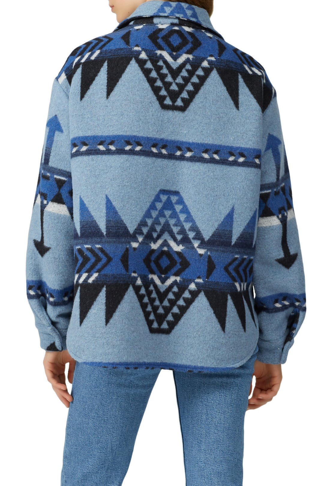 Blue Blanket Shirt Jacket by Fifteen Twenty 2