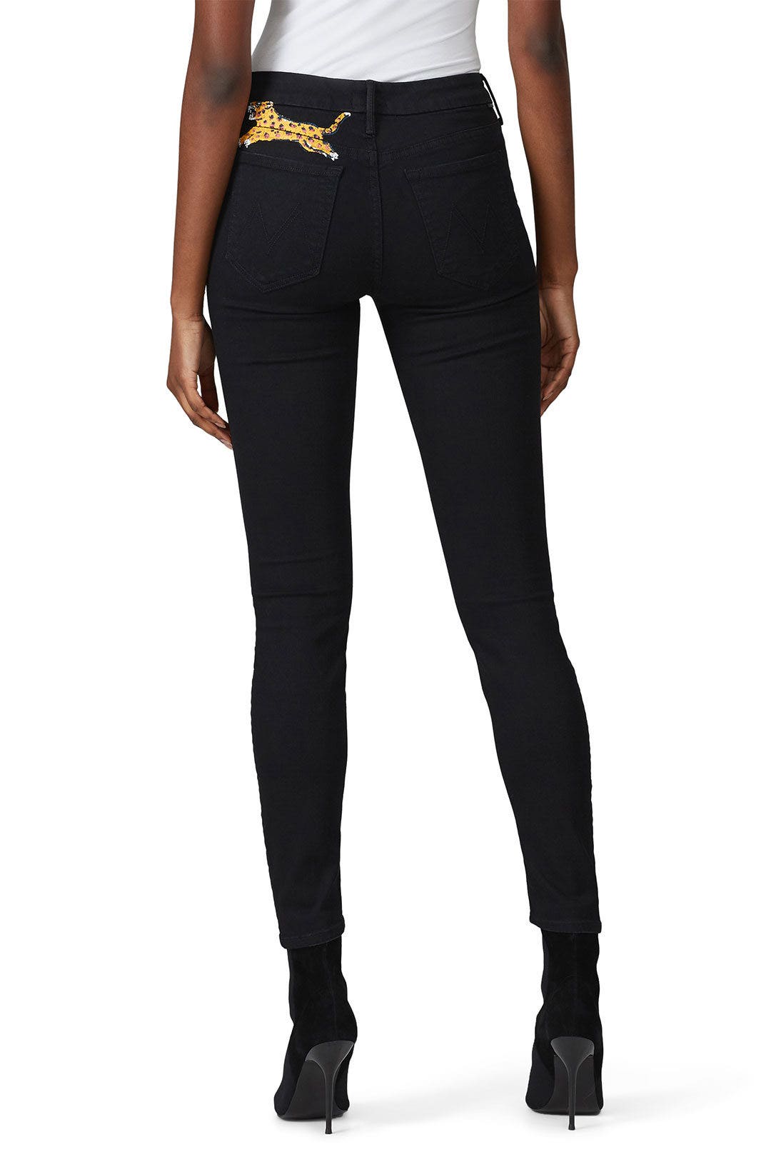Black Super Stunner Ankle Jeans by MOTHER 2