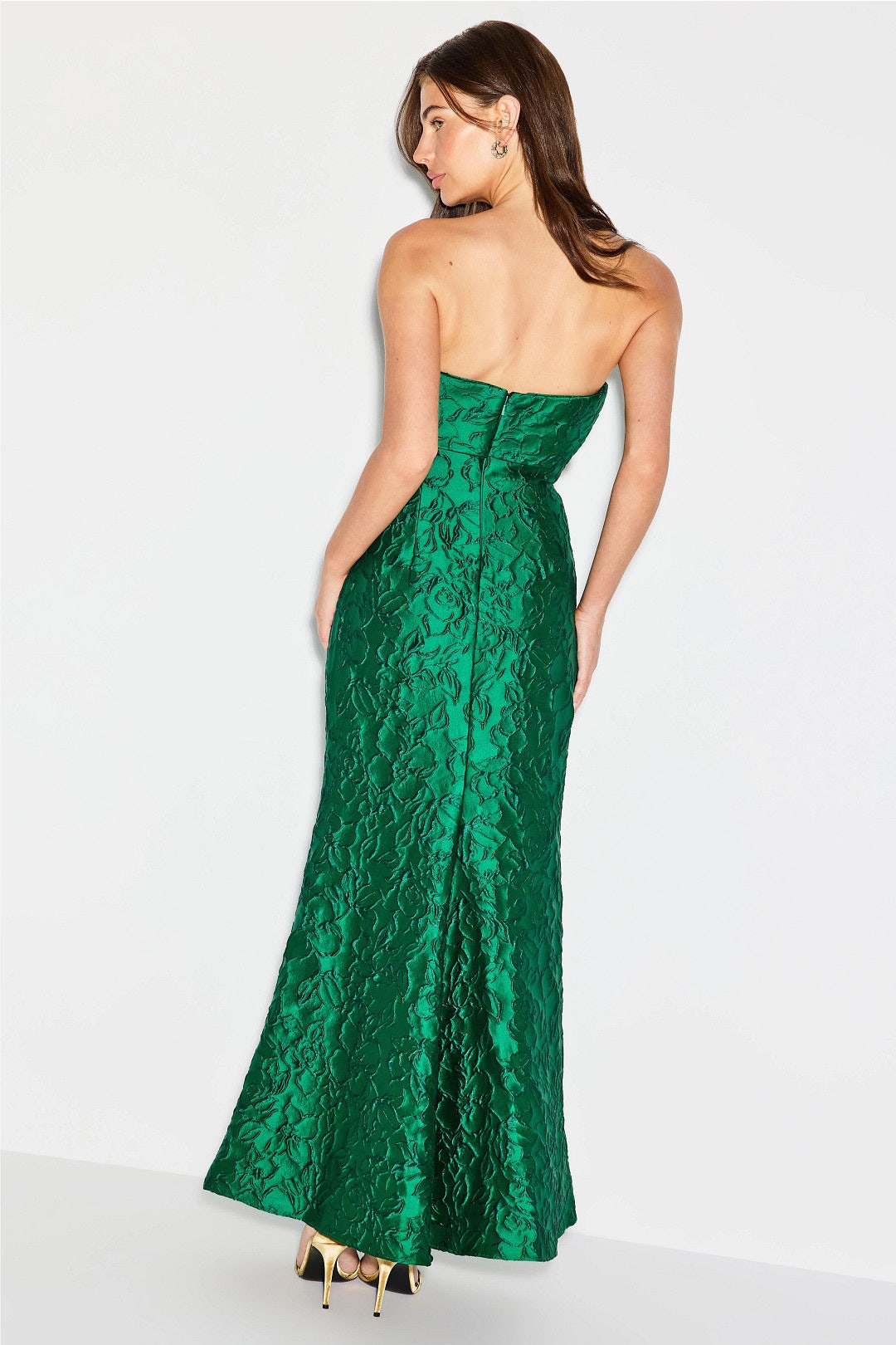 Jacquard Strapless Gown by Badgley Mischka 2