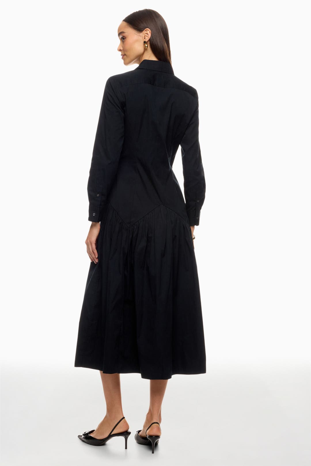 Black Long Sleeve Day Dress by Polo Ralph Lauren | Rent the Runway