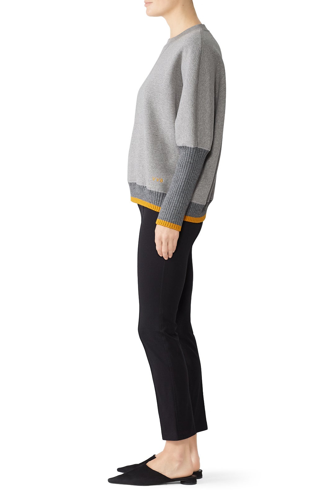 Rib Sleeve Sweatshirt by Victoria Victoria Beckham 2