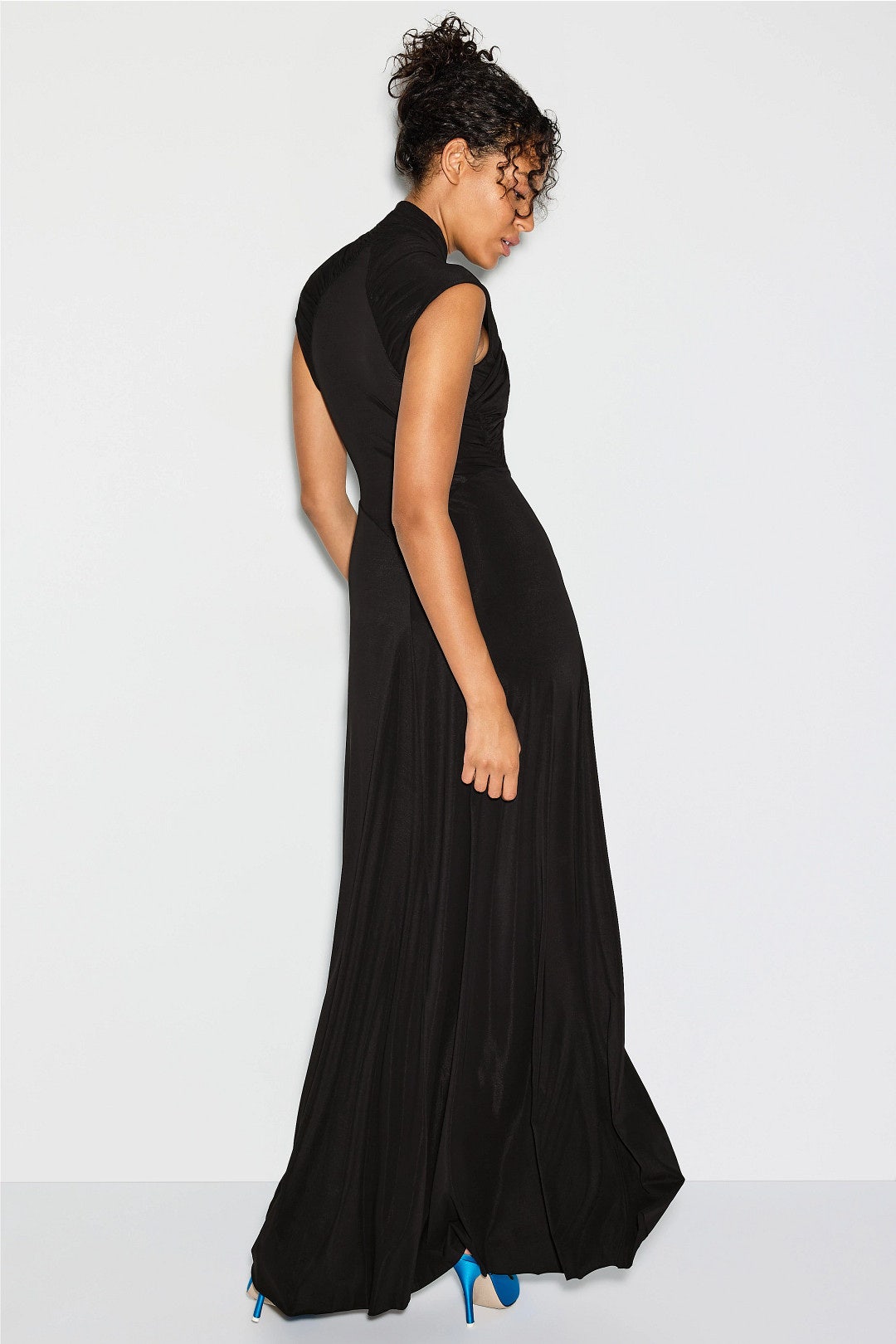 Jersey High Neck Gown