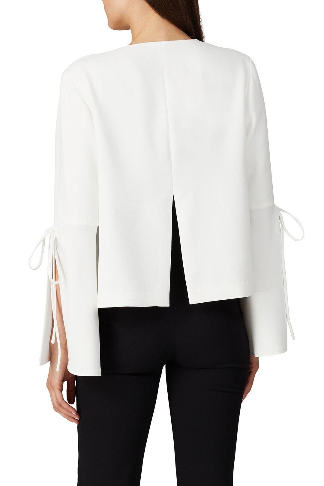 White Tie Front Jacket by Derek Lam 10 Crosby x RTR 2