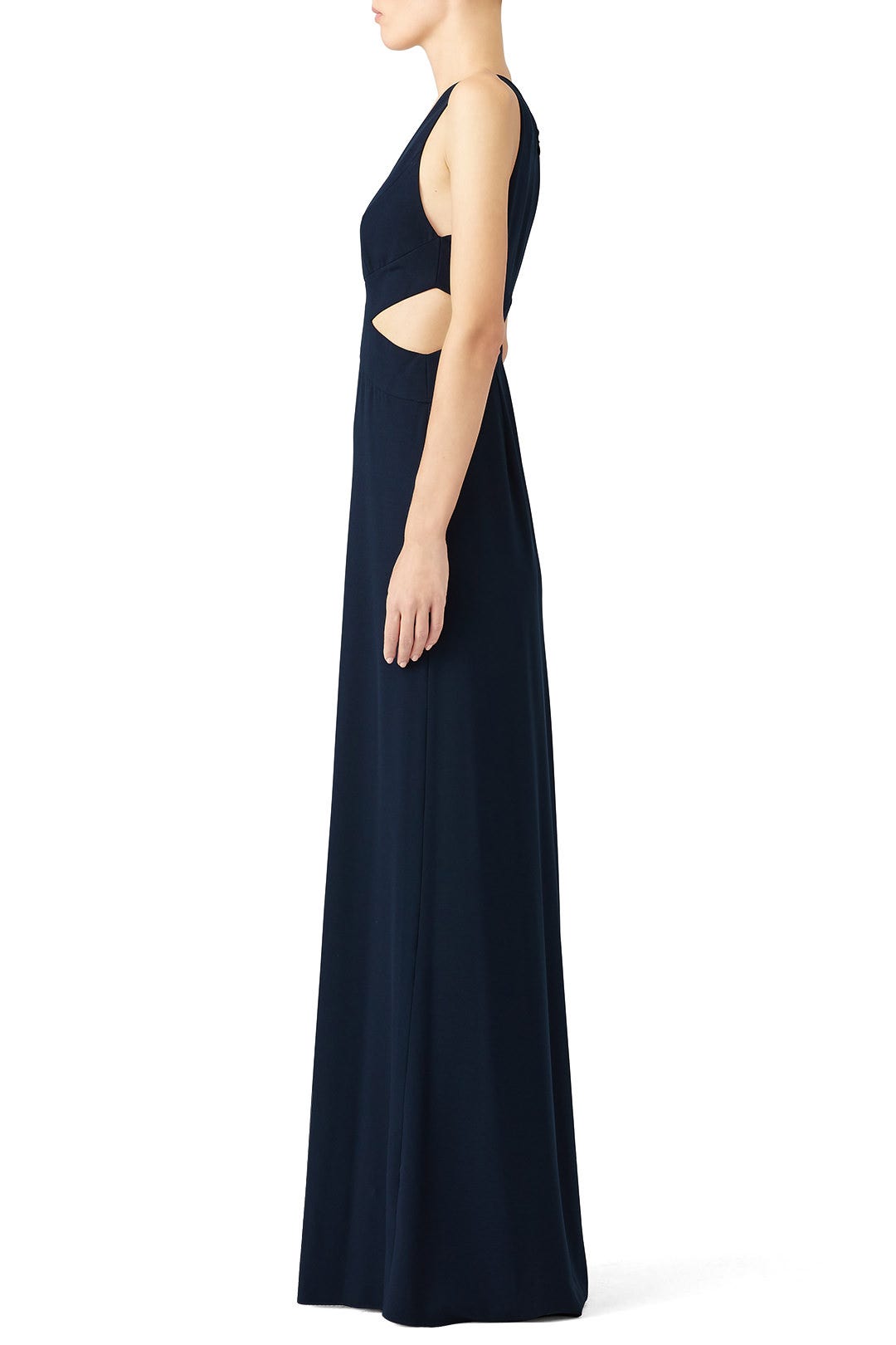Navy Cutout Gown by HALSTON 1