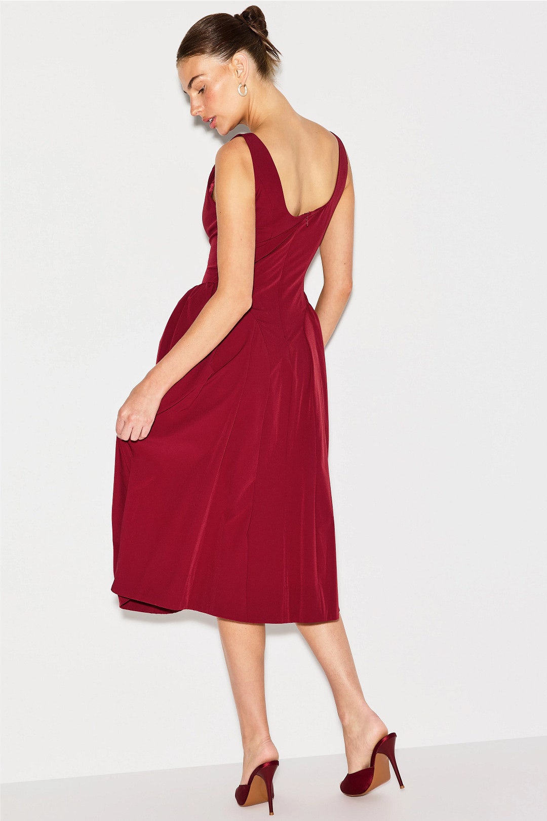 Boat Neck Midi Dress