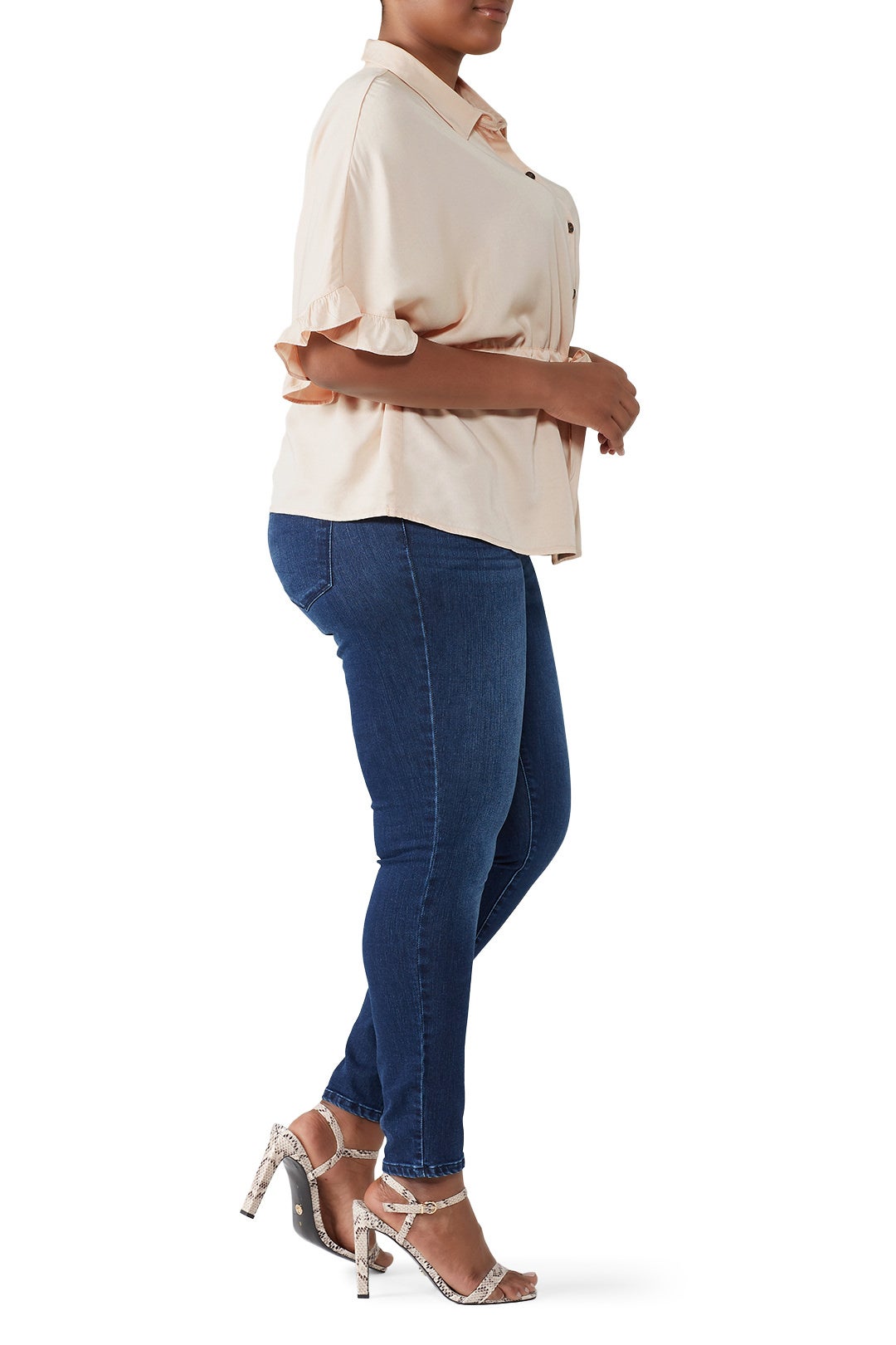 Drawstring Waist Blouse by JUNAROSE 2