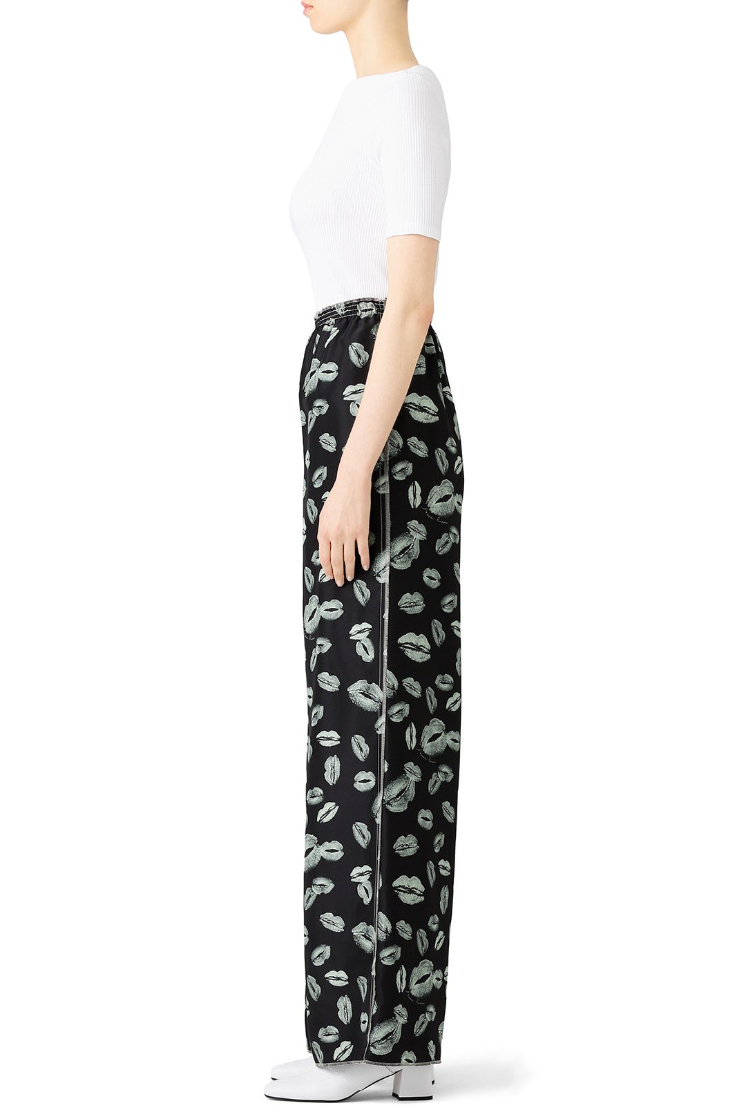 Lip Printed Flare Pants by Nina Ricci 2