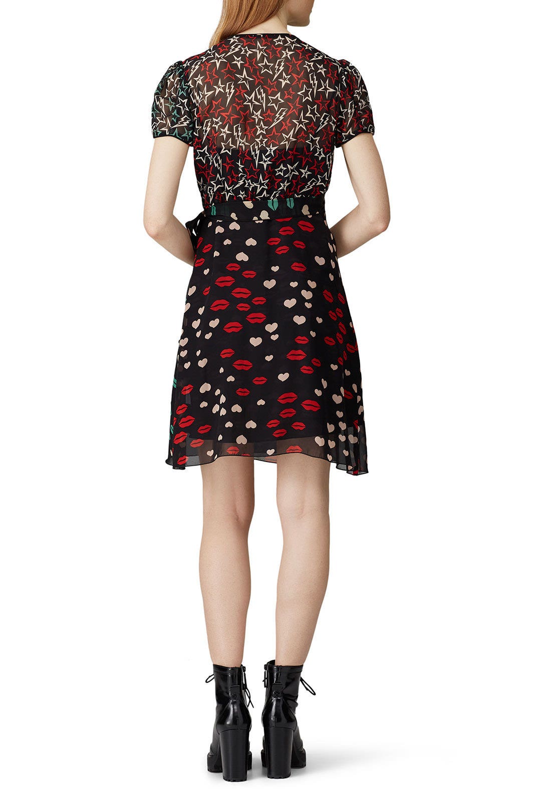 Stare Printed Wrap Dress by Anna Sui 1