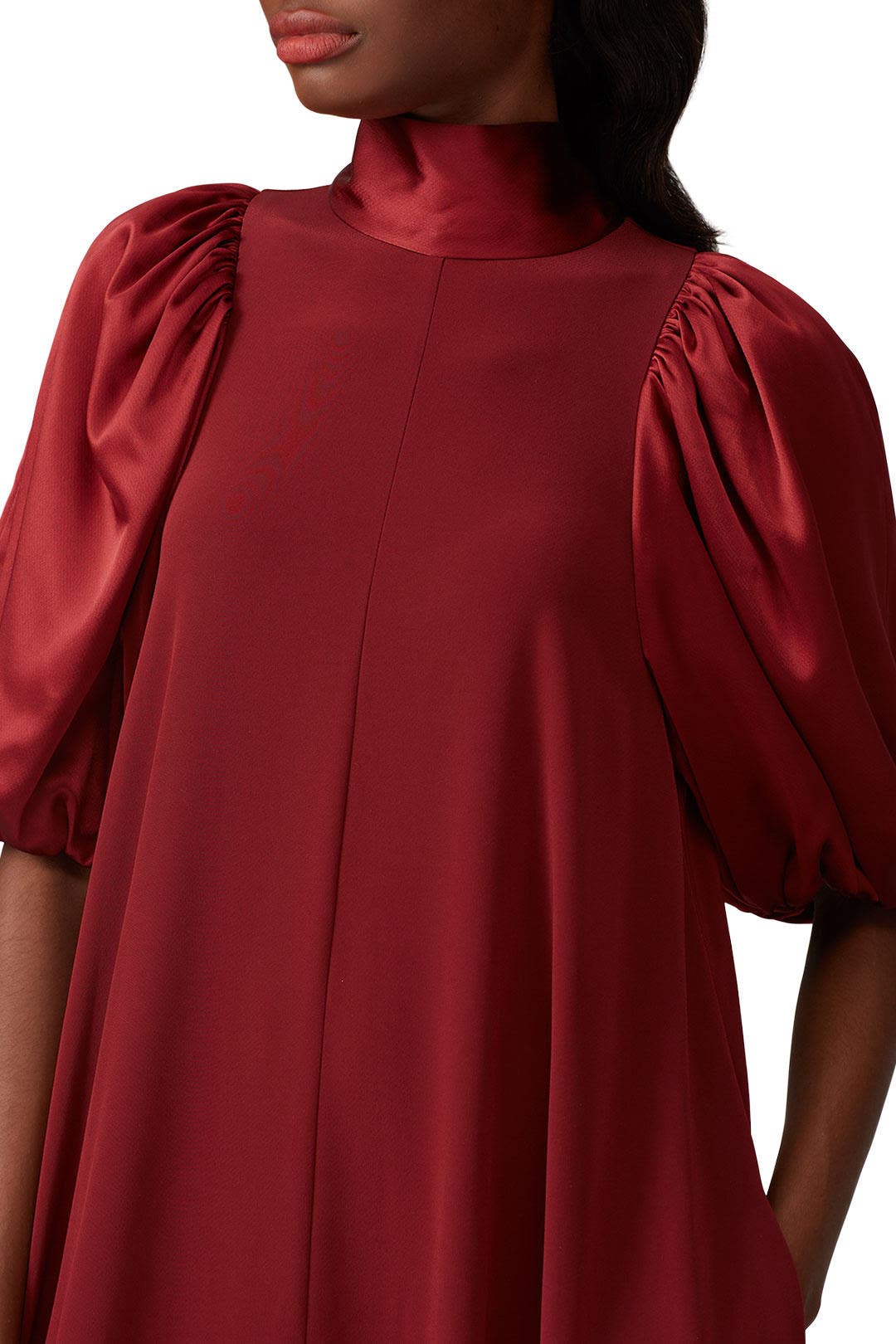 Puff Sleeve High Neck Gown by Co 2