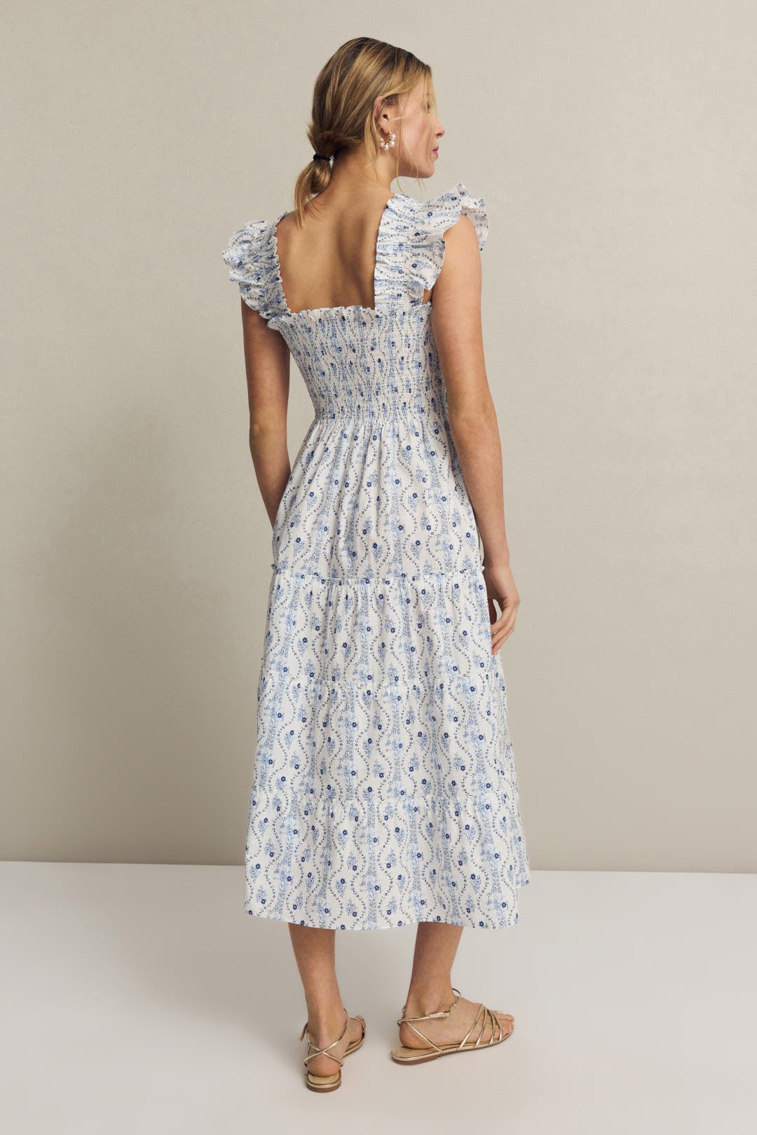 White Floral Ellie Nap Dress by Hill House Home | Rent the