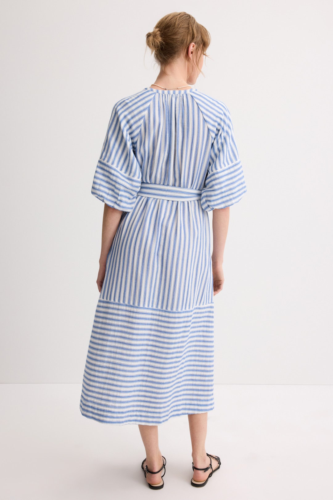 Double Gauze Mixed Stripe Dress