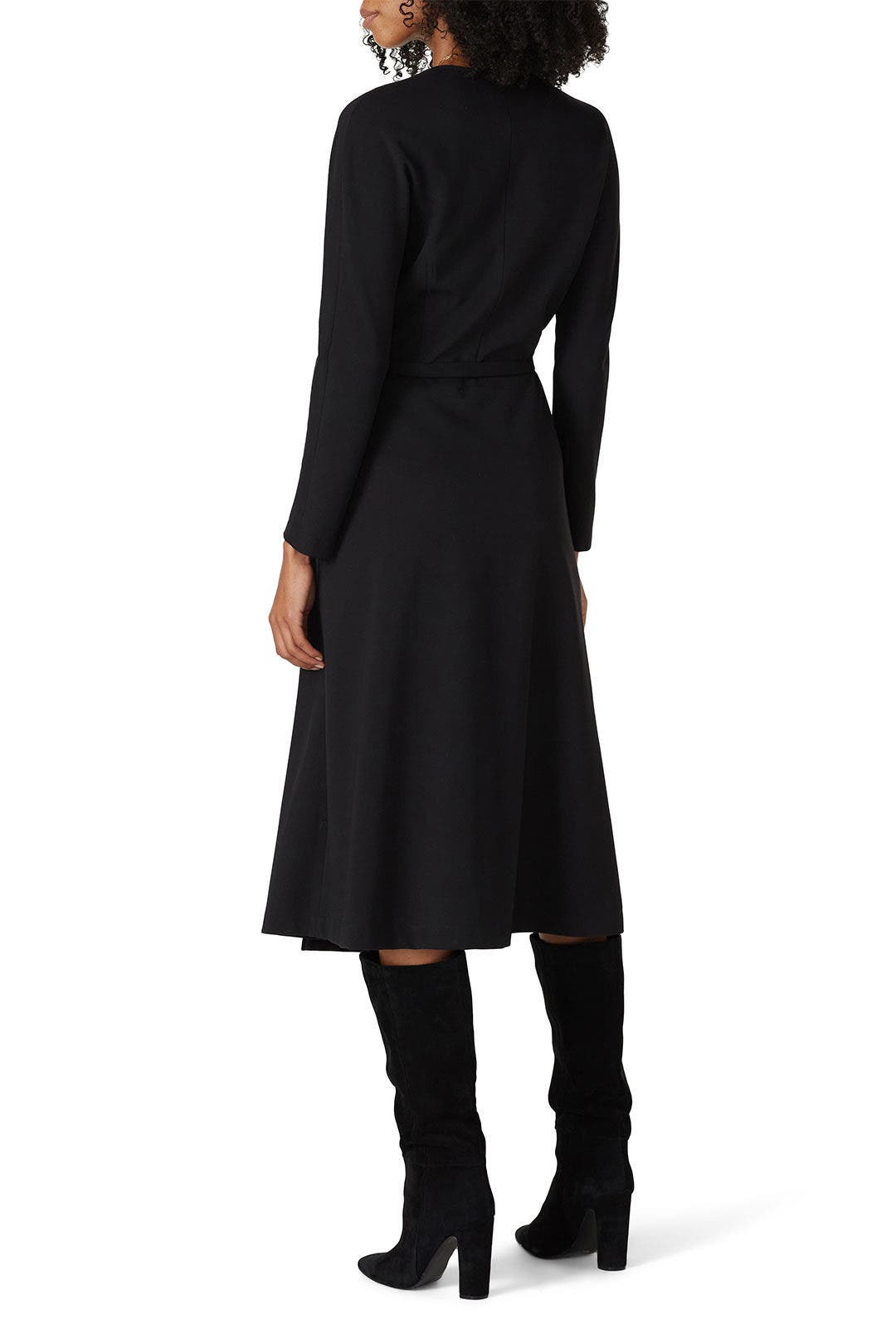 L’aubeblanc Tweed Wrap Dress Black Black Wrap Dress by Seventy | Rent the Runway