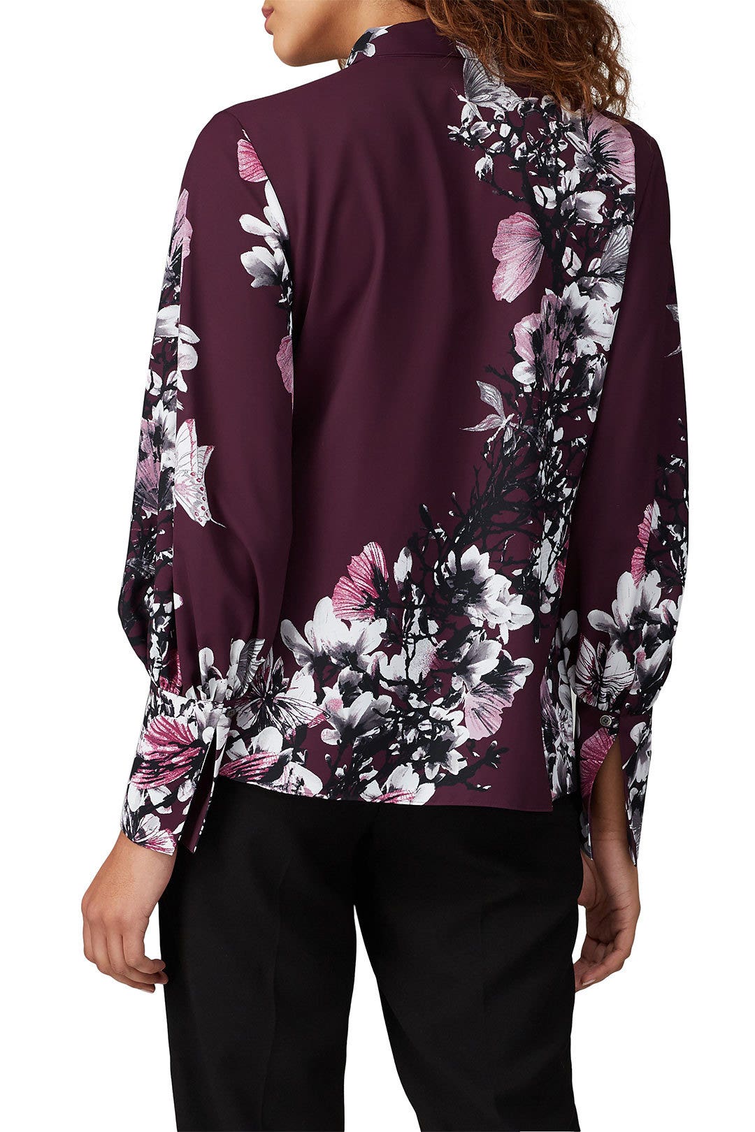 Purple Floral Button Down by Natori 1