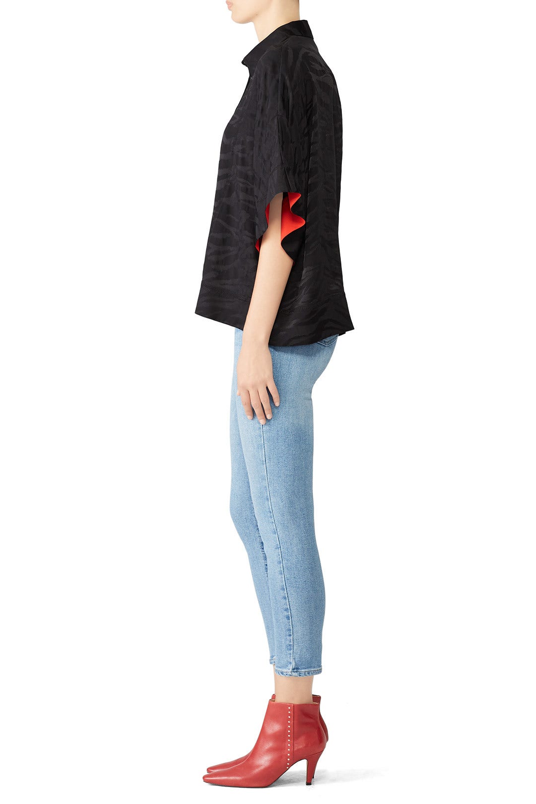 Zebra Button Down Top by Zadig & Voltaire 1