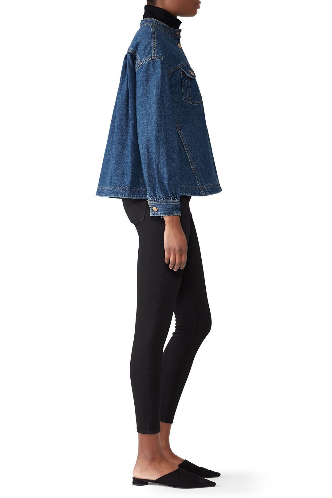 Bishop Sleeve Denim Jacket by Co 2