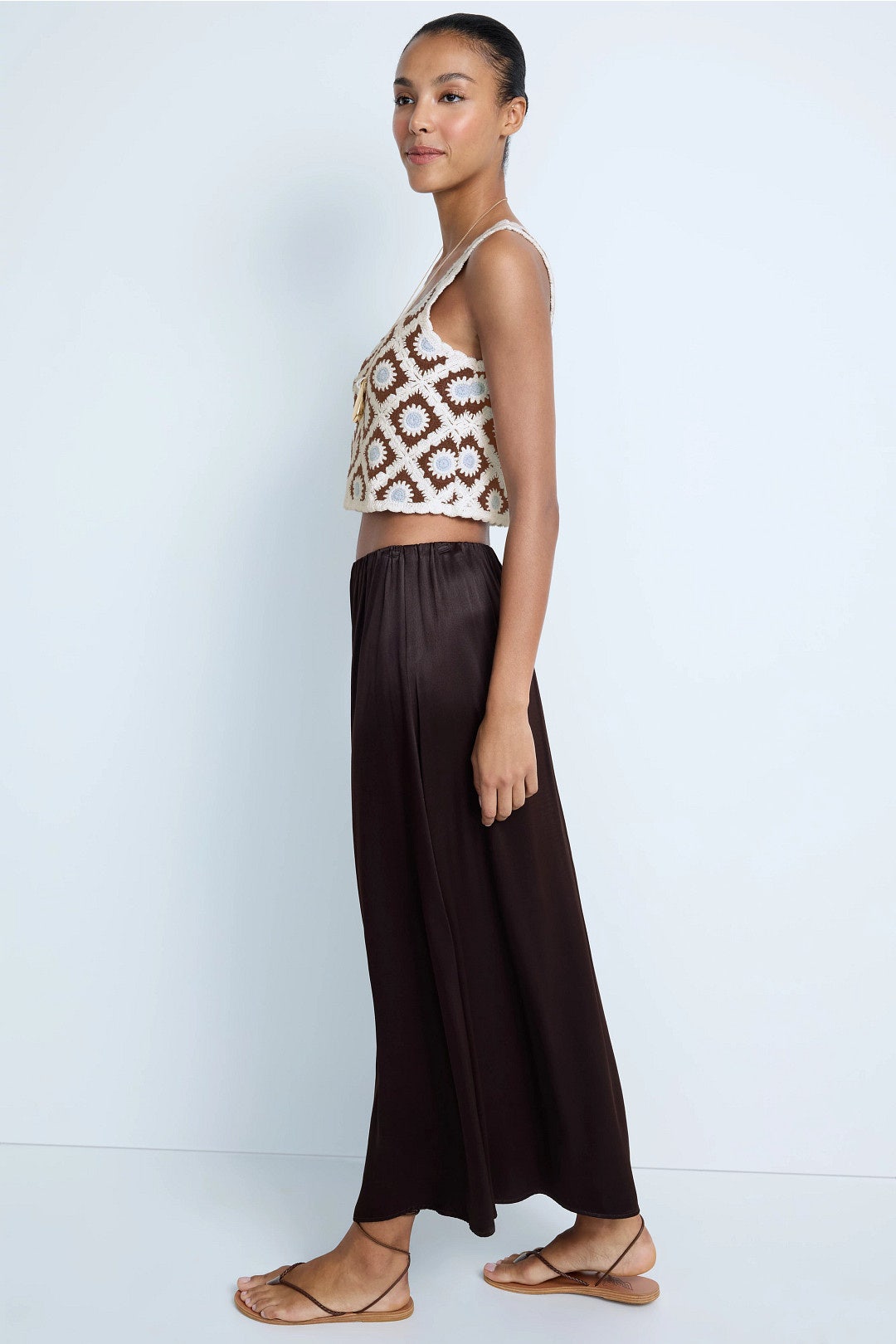 Letunia Crochet Crop Tank Top by Maje 1