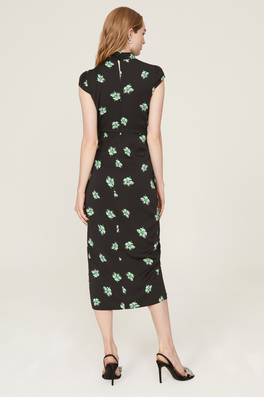 Pansy Print Midi Dress by Self-Portrait 2