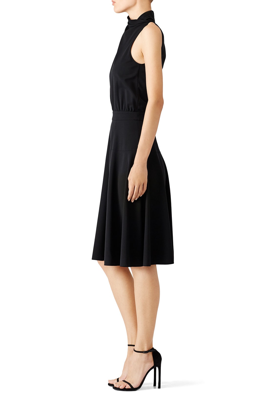 Black Collared Wrap Dress by DEREK LAM 1
