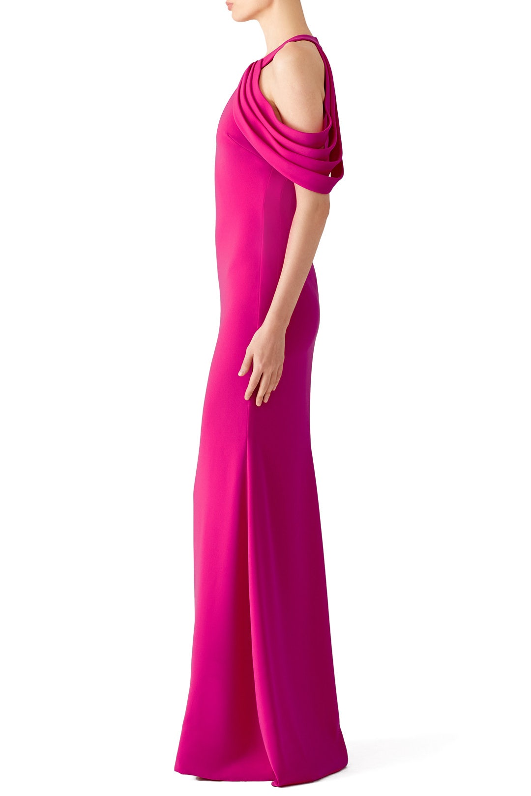 Magenta Draped Gown by Badgley Mischka 2