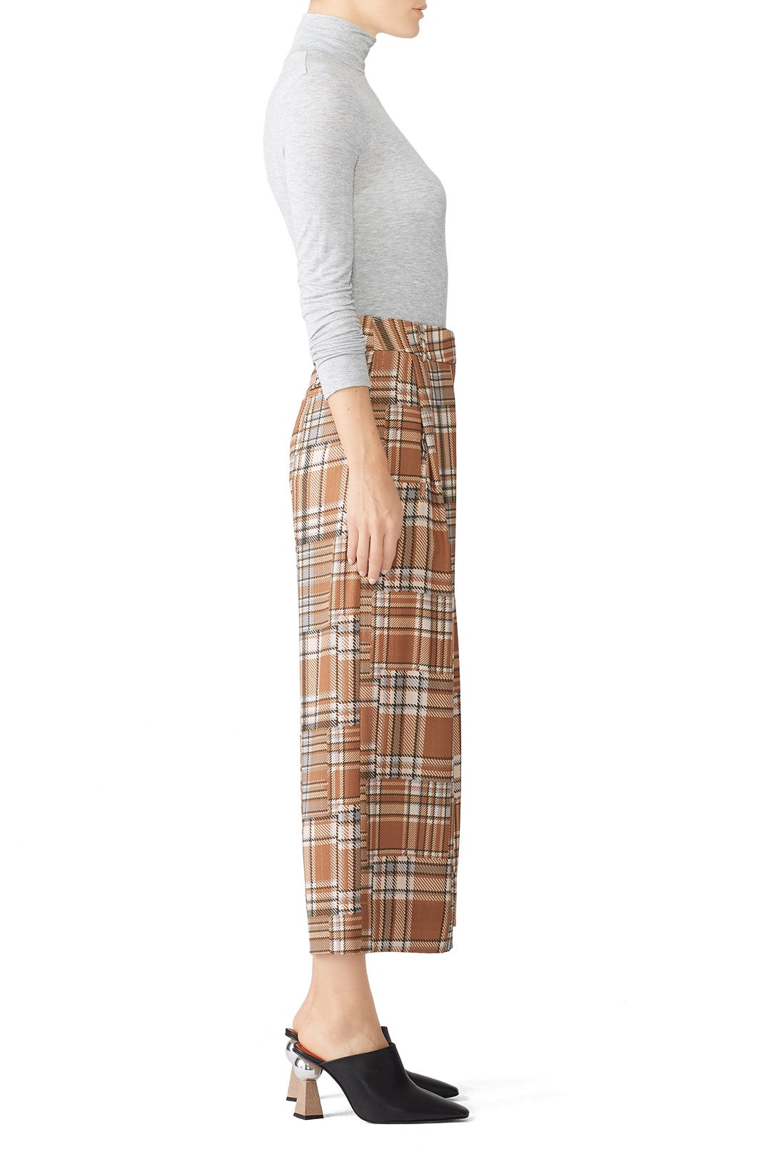 Plaid Wide Leg Pants by PatBO 2