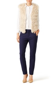 Beige Ada Vest by Adrienne Landau