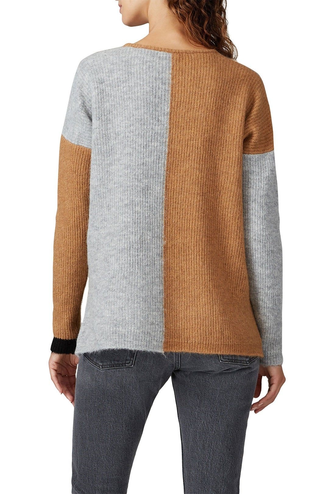 Brown Colorblock Sweater by sita murt 1