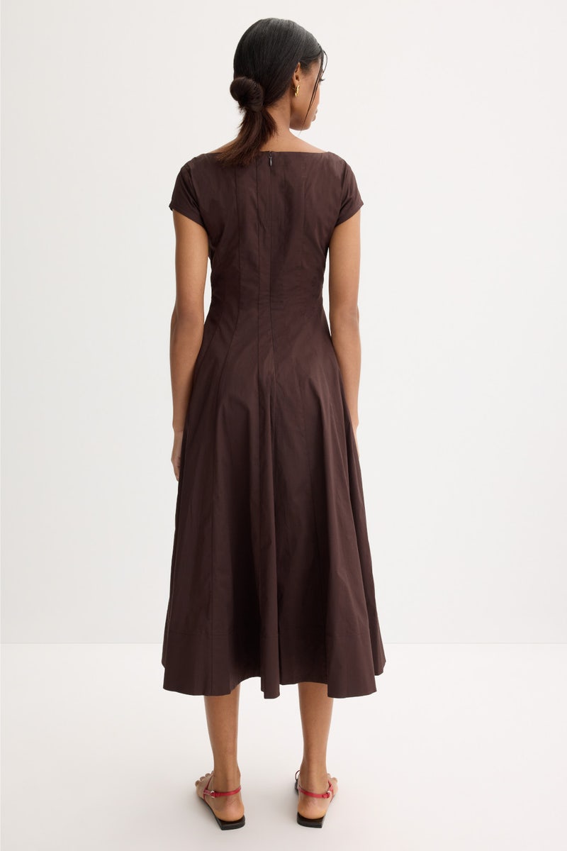 Short Sleeve Wells Dress Earth by Staud - Photo 2