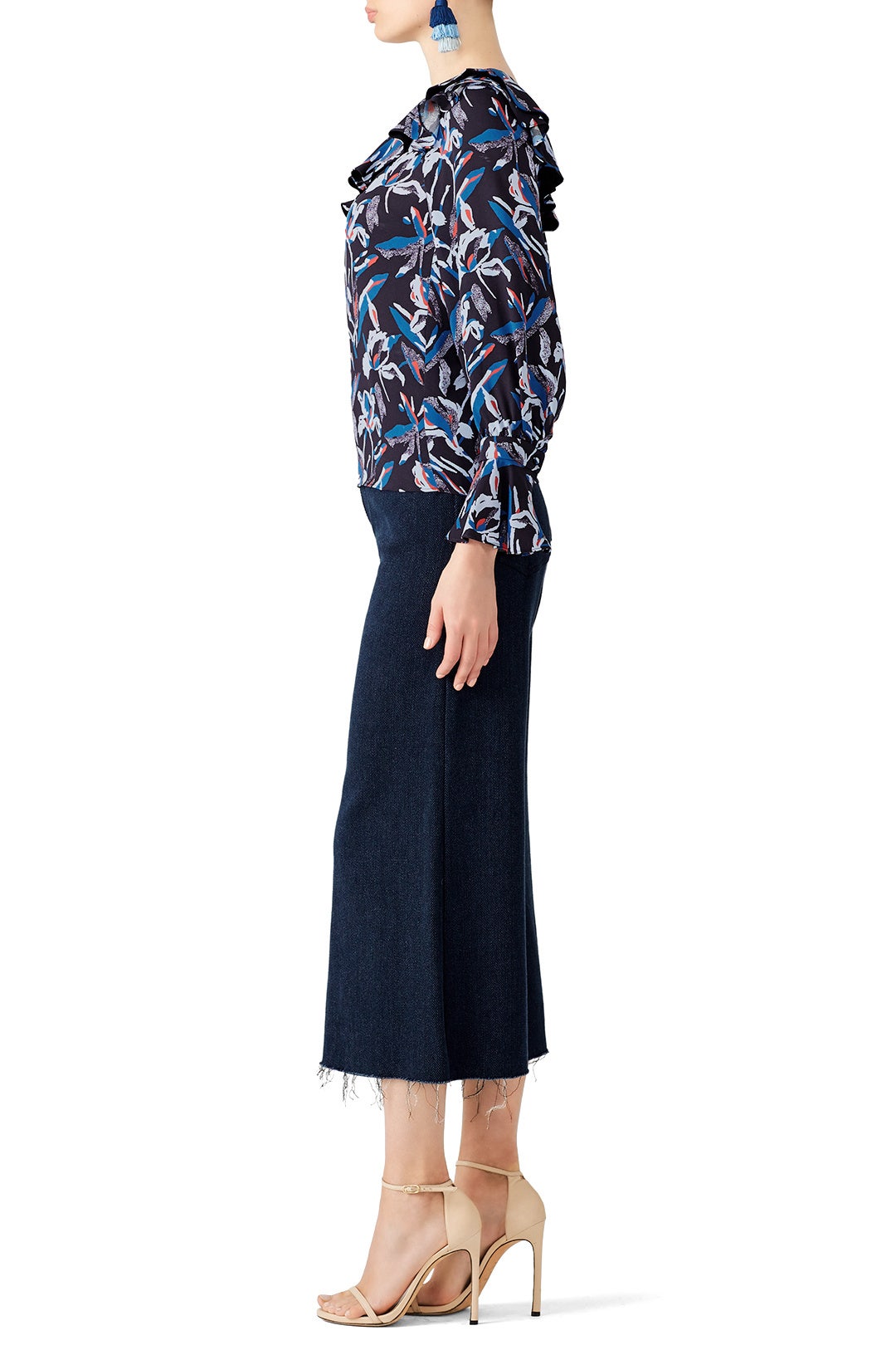 Blue Floral Orla Top by Tanya Taylor 1