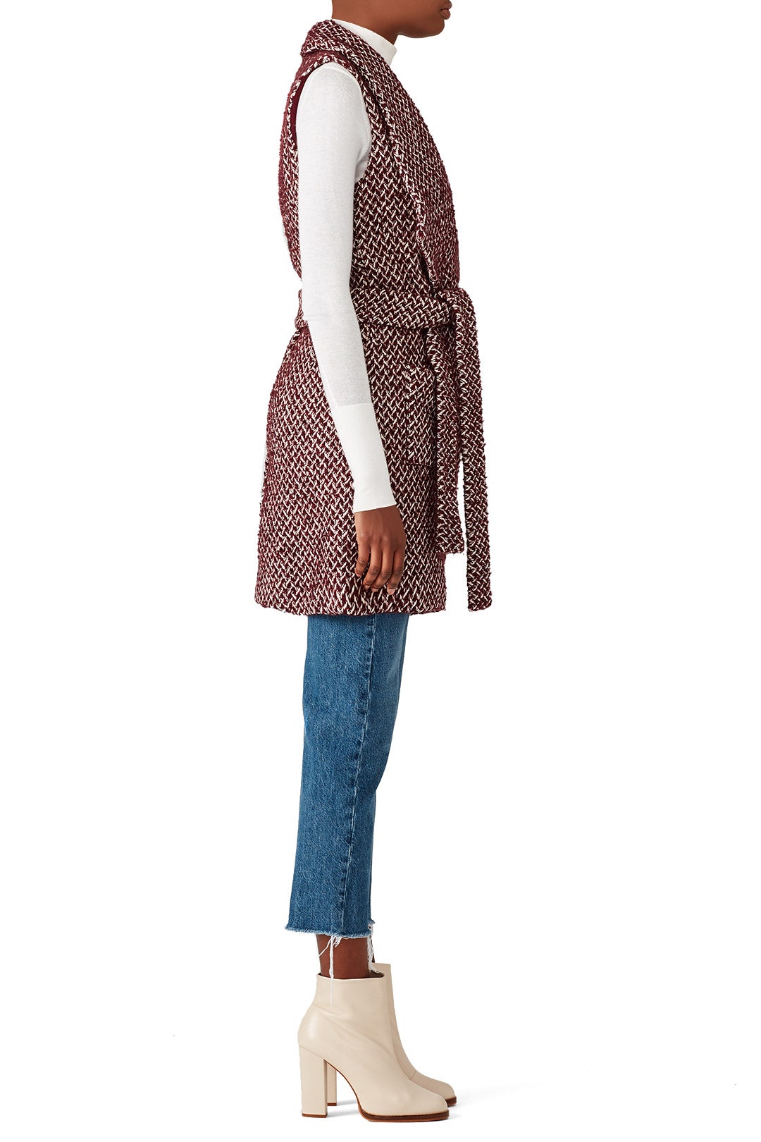 Merlot Tweed Vest by Paper Crown 1