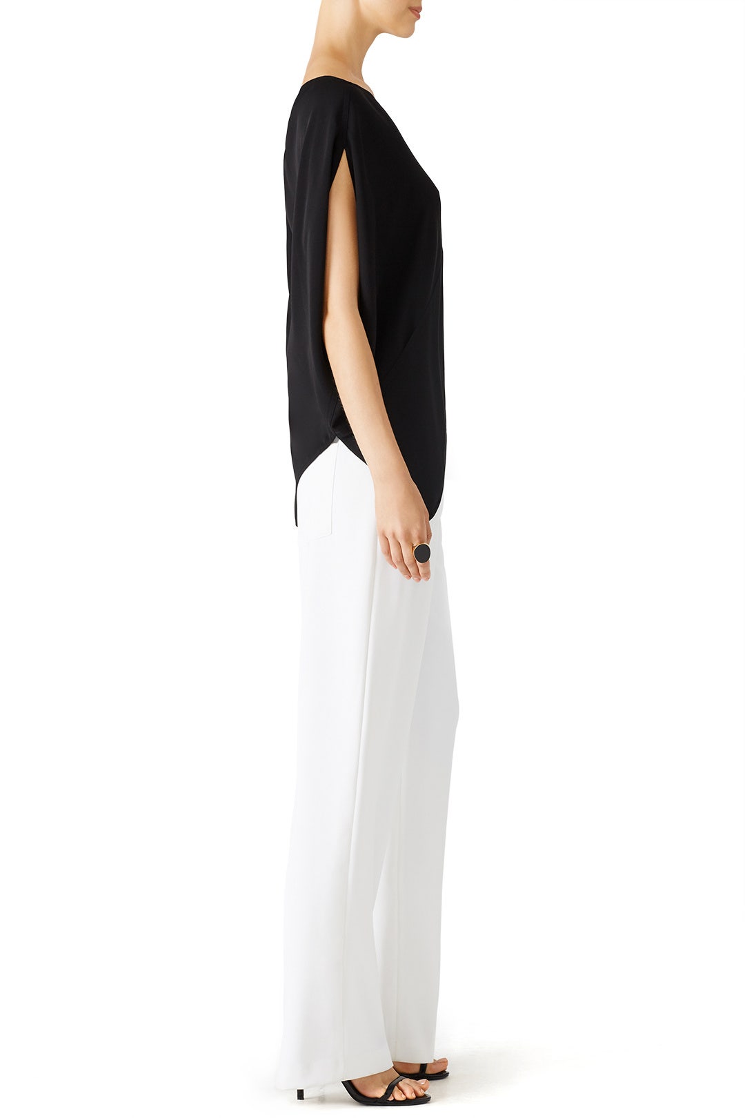Black Single Sleeve Top by KAUFMANFRANCO 1