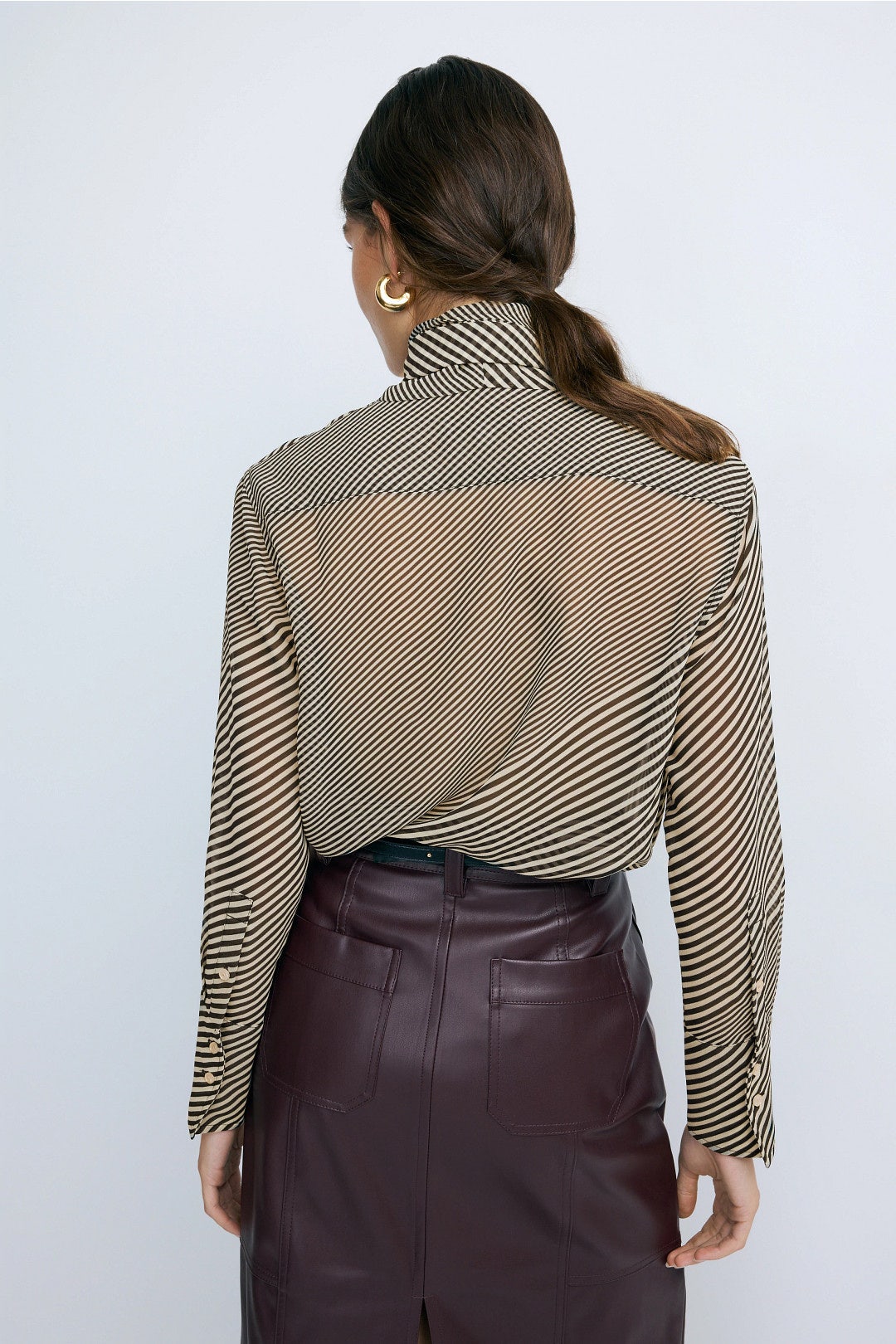 Sheer Tie Neck Blouse by Ronny Kobo x RTR 2