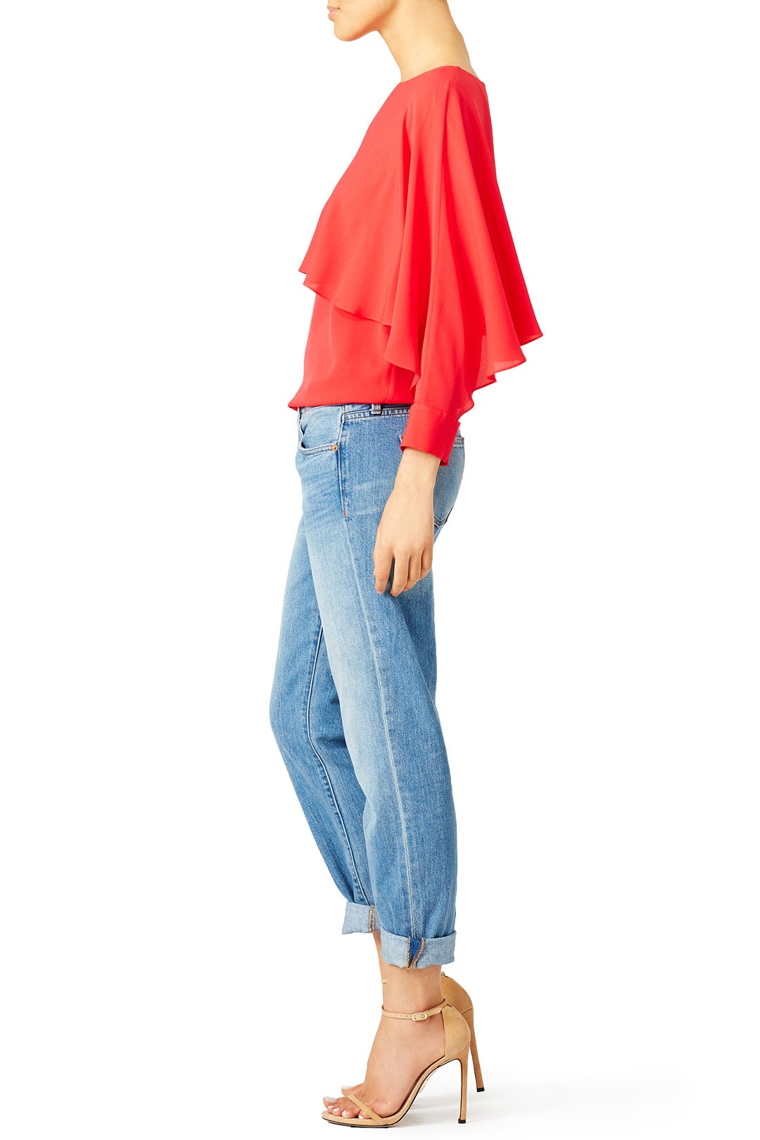 Red Miranda Tiered Top by Rachel Zoe 1