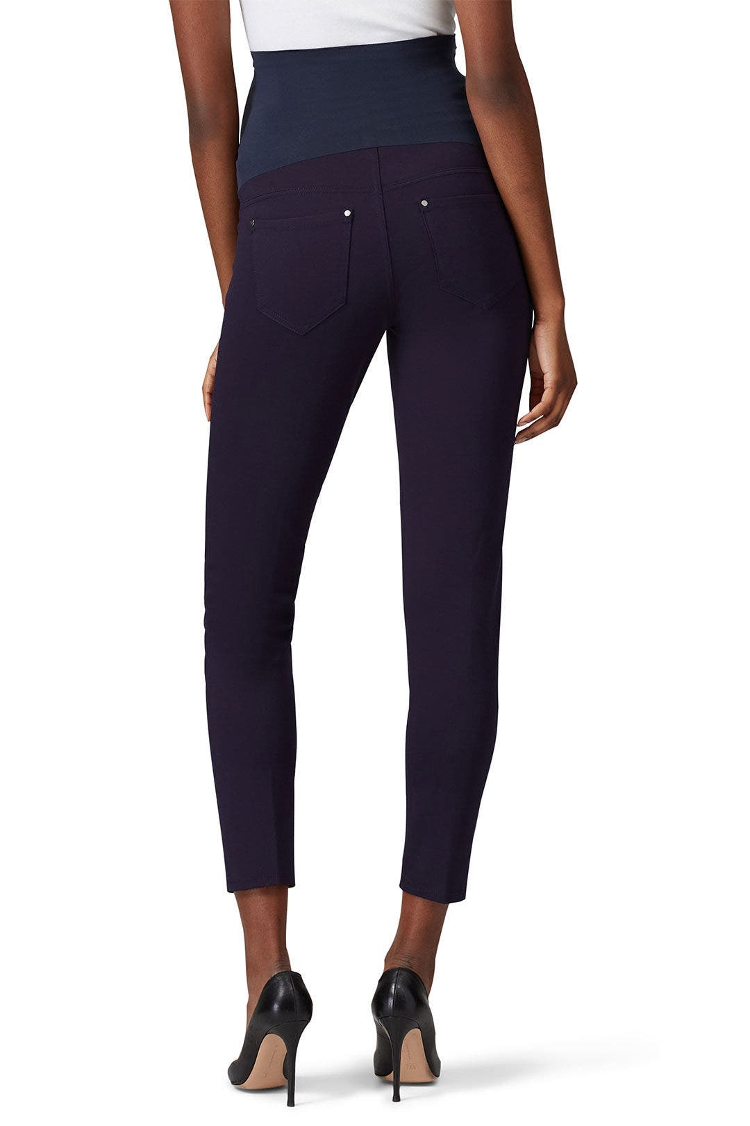Blue Skinny Ponte Maternity Pants by A Pea in the Pod 2