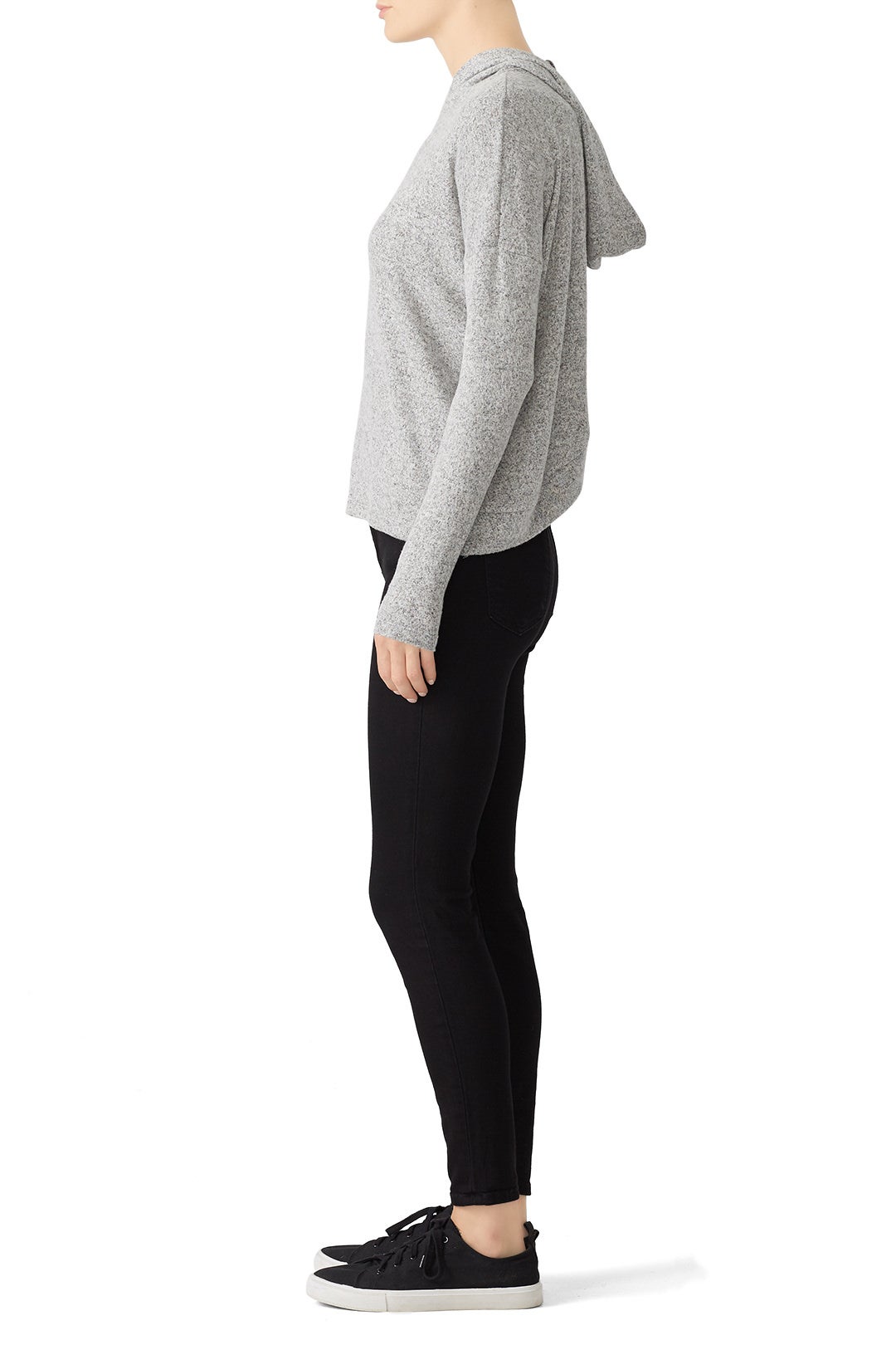 Grey Cross Back Hoodie by Slate & Willow 2