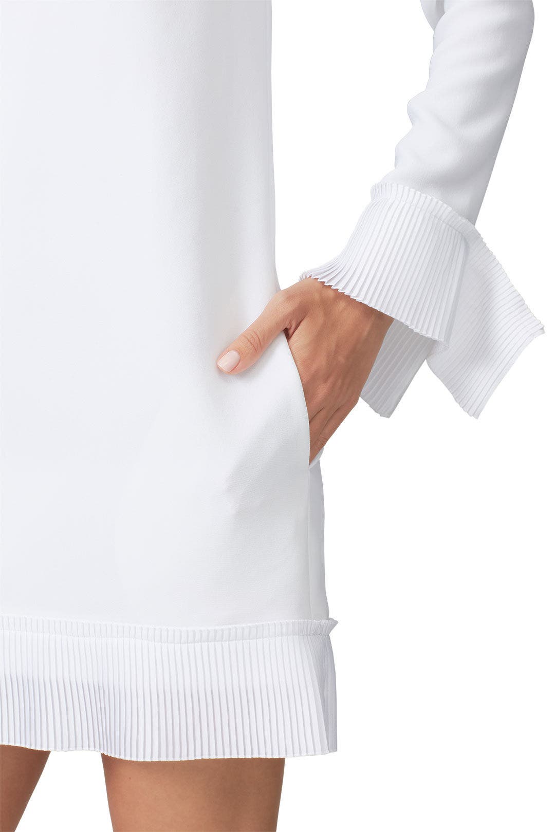 White Pleat Detail Dress by Victoria Victoria Beckham 2