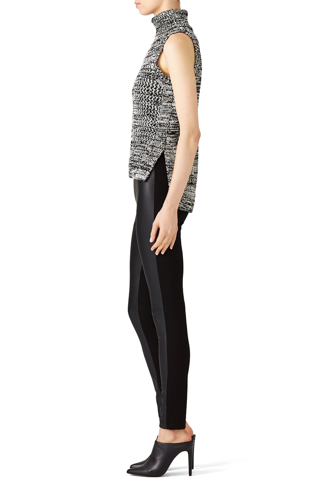 Black Faux Leather Leggings by Slate & Willow 1