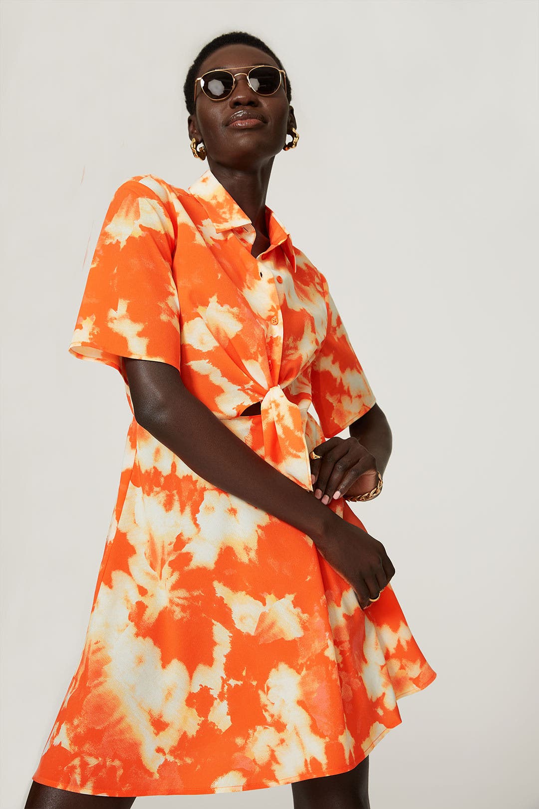 THAKOON デザインカットソー Orange Tie Dye Shirtdress by Thakoon x RTR | Rent the Runway