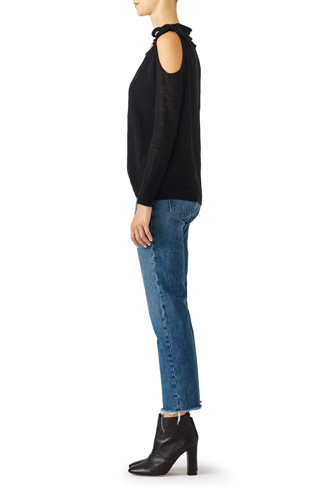 Tie Shoulder Sweater by White + Warren 1