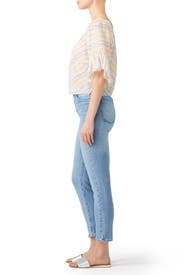 Striped Savannah Top by Saylor for $33 | Rent the Runway