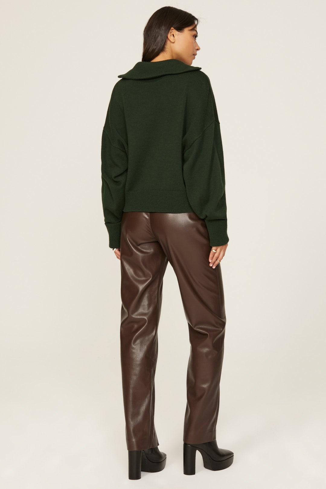 Green Quarter Zip Sweater by Marissa Webb x RTR 7