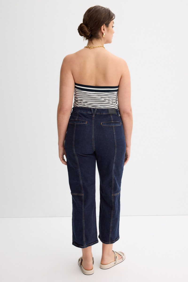 Dark Wash Getty Crop Utility Jeans by Rails - Photo 7