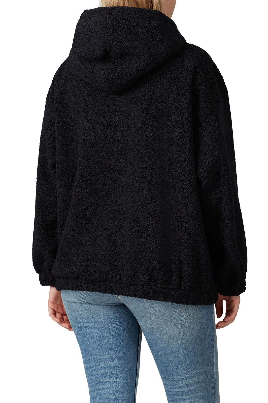 Black Big Script Hooded Sweatshirt by Champion 7