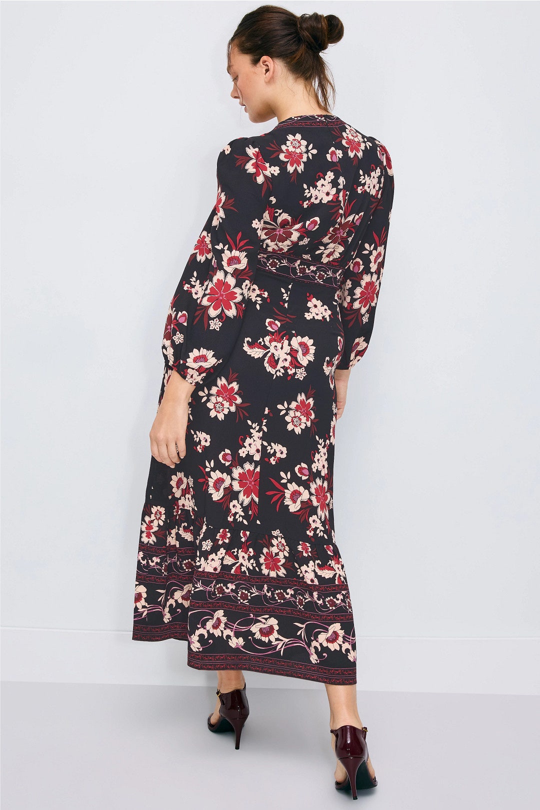 V Neck Floral Midi by Donna Morgan 7