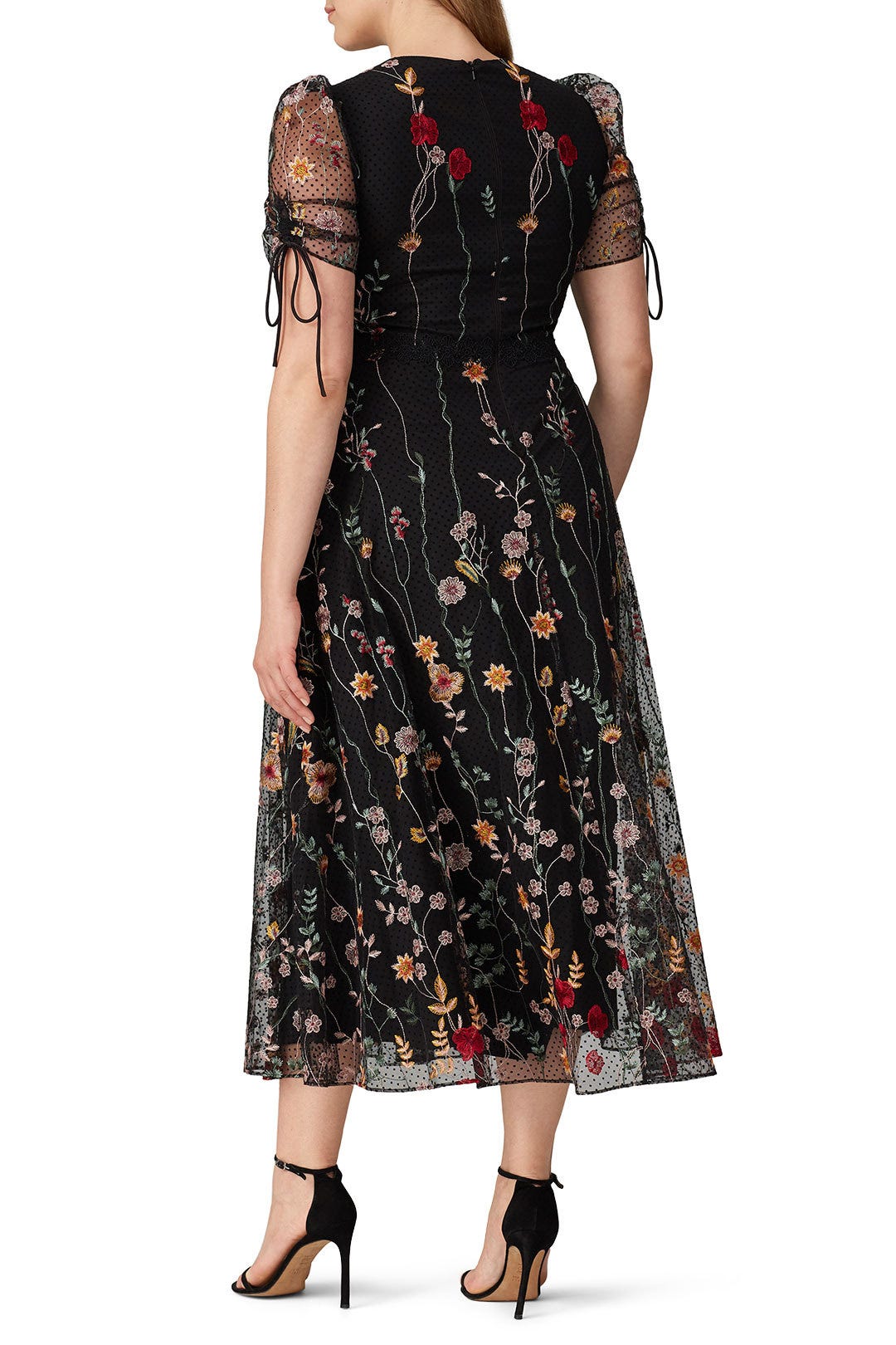 Floral Embroidered Mesh Dress by ML Monique Lhuillier 7